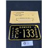 Image 1 : 1970 Kansas Pickup/Coach License Plate w/Original Envelope. Mint Condition. Unused
