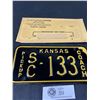 Image 2 : 1970 Kansas Pickup/Coach License Plate w/Original Envelope. Mint Condition. Unused
