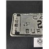 Image 2 : Hard To Find 1961 Burnaby "Cab" Taxi License Plate. Nice Condition. Very Low Number!