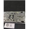 Image 3 : Hard To Find 1961 Burnaby "Cab" Taxi License Plate. Nice Condition. Very Low Number!