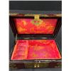 Image 2 : Vintage Rosewood w/Brass Accents Jewel Box w/Lock & Key