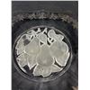 Image 2 : Beautiful Vintage 11" Square Plate w/Sterling Silver Overlay & Embossed Fruit Motif on Underside