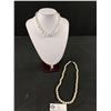 Image 1 : Vintage Hand Knotted Pearl & Crystal Aurora Necklaces