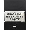 Image 1 : Disaster Response Route Metal Sign. Approx.23 1/2" x 12"