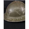 Image 2 : Very Interesting Metal Army Helmet. UK Signatures Of Others Under Hat .Neat Pencil Doodles Too.
