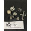 Image 1 : 6 Sterling Charms & 1 Cross Pendant Italy