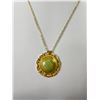 Image 2 : Greenstone Pendant & Chain & Small Oriental Jade Bead Necklace