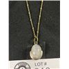 Image 2 : .925 Sterling Silver Moonstone Cabachon Pendant w/Sterling Silver Chain
