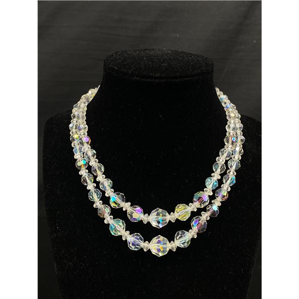 1950's Double Strand Austrian Crystal Necklace