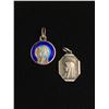 Image 1 : 2 "Mary" Religious Pendants, 1 Marked Sterling