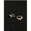 Image 1 : 2 Sterling Rings, 1 Double Heart
