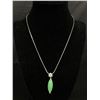 Image 1 : Pretty Green Jade Necklace Unmarked