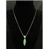 Image 1 : Pretty Green Jade Necklace Unmarked