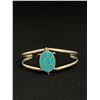 Image 1 : Turquois Inlay Turtle Cuff Bangle