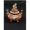 Image 2 : Vintage Miniature Satsuma Incense Burner w/Lid Good Condition