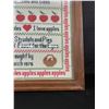Image 2 : Vintage Framed Cross Stitch Sampler. Approx. 24" x 20 1/2"