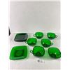 Image 1 : Vintage Green Glass Dishes