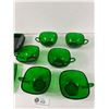 Image 2 : Vintage Green Glass Dishes
