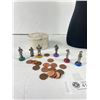 Image 2 : Nice Lot of Collectibles. Necklace, Trinket Box,Canadian Pennies, and little Pewter Figurines