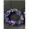 Image 2 : Lot of 2 Beautiful Bracelets with Purple Stones