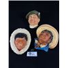 Image 1 : 3 Vintage Bossons Heads. All Stamped Bossons & Made In England