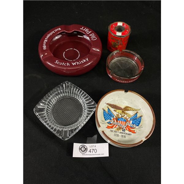 Vintage Lot Of Ashtrays & Imperial Solder, Winnipeg, Tin