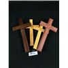 Image 1 : 4 Wooden Crosses, 2 Stamped Jerusalum