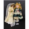 Image 1 : 2 Lovely Porcelain Collector Dolls. 1 being a Bride Doll