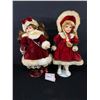 Image 2 : 2 Beautiful Christmas Dols in Red Velvet Dreses and a Beautiful Smaller Collector Doll