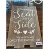 Image 1 : Barn Board Wedding Seating sign