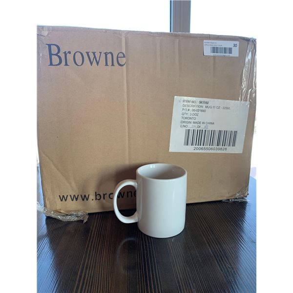 Browne 11oz Coffee Mugs Case lot of 36