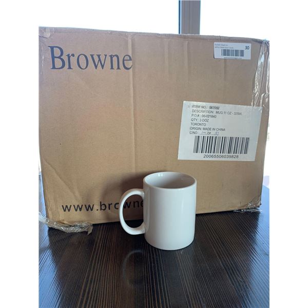 Browne 11oz Coffee Mugs Case lot of 36