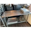 Image 2 : Stainless Steel 60 Inch Prep Table