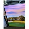 Image 1 : Framed Canvas Artwork Purple Skies - 31x42 inch