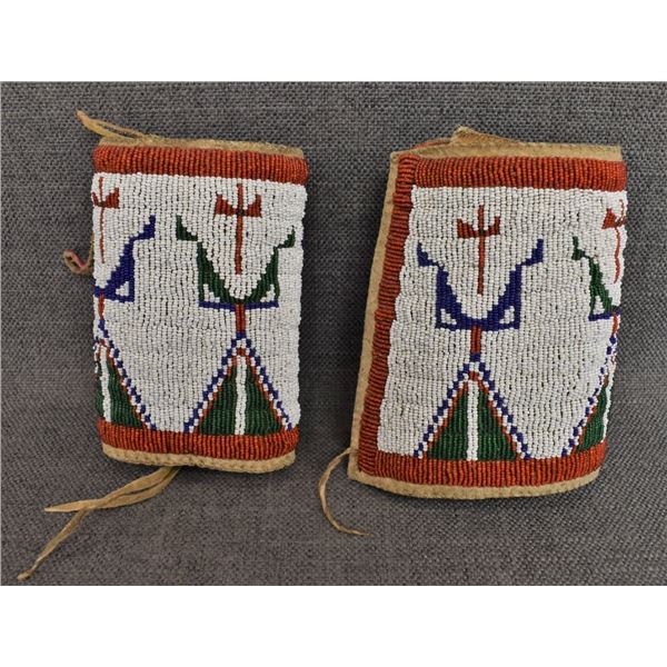 SIOUX INDIAN BEADED CUFFS