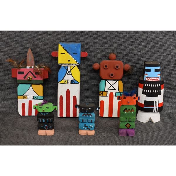 SEVEN NAVAJO RT 66 KACHINA FIGURES