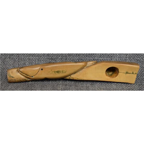 ESKIMO INDIAN FOSSILIZED IVORY PIPE