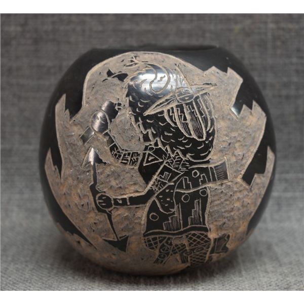 SANTA CLARA INDIAN POTTERY BOWL BY DAN TAFOYA