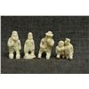 Image 1 : ESKIMO INDIAN IVORY FIGURES SIGNED GS