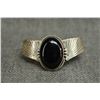 Image 1 : NAVAJO INDIAN SILVER AND ONYX BRACELET