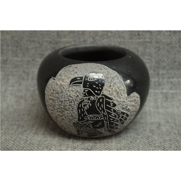 SANTA CLARA INDIAN POTTERY BOWL BY DAN TAFOYA