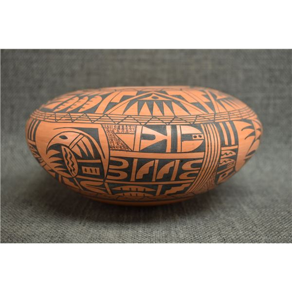 HOPI INDIAN POTTERY BOWL BY VERLA DEWAKUKU