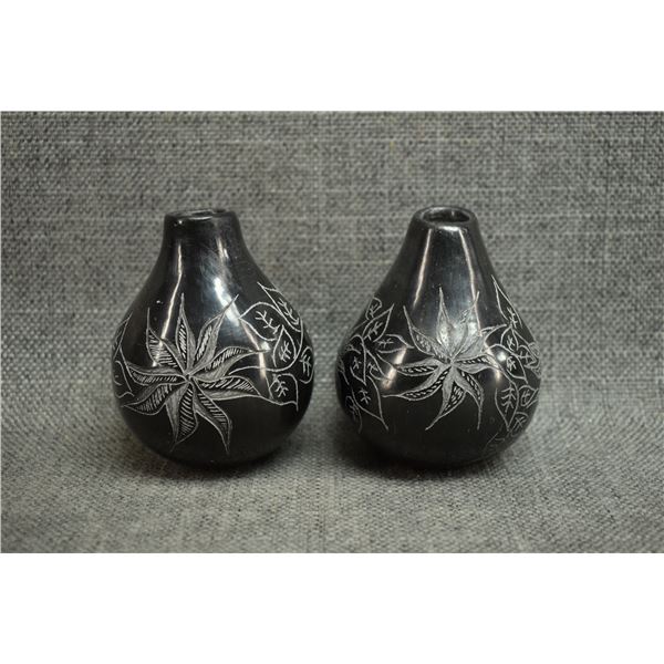 TWO SANTA CLARA POTTERY BOWLS BY CHRISTINE NIETO