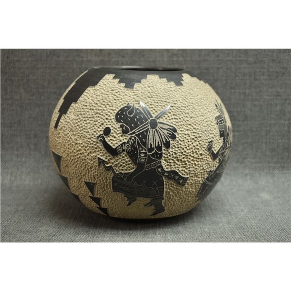 SANTA CLARA INDIAN POTTERY BOWL BY DAN TAFOYA