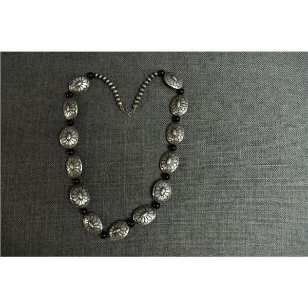 NAVAJO INDIAN SILVER NECKLACE