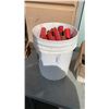 Image 2 : BOX OF JACK HAMMER BITS AND BUCKET OF ARCAIR SLEEVES