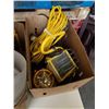 Image 2 : 2 BOXES OF SHOP LIGHTS, WORK LIGHTS, POWER TOOLS