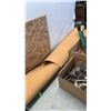 Image 8 : 2 BOXES OF TOOLS AND FASTENERS WITH CORK SHEET