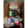 Image 2 : BOX OF NEW ITEMS, WASH MITS, EARPLUGS, LIGHT BULBS, KLEAN FLO