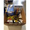 Image 1 : BOX OF NEW PAINTING SUPPLIES AND FAN
